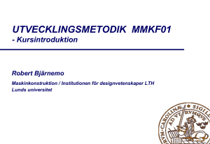Föreläsning /kursintroduktion 2013-01-21