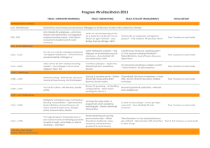 Program #truStockholm 2013
