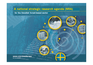 En nationell forskningsagenda (NRA Sweden) för skogen och