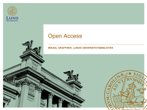 Open access vid Lunds universitet info foer kemister