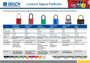 Lockout Tagout Padlocks