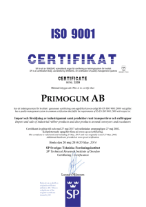 ISO 9001 - Primogum