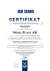 Certifikat ISO 13485