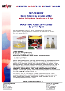 Invitation Oleinitec Rheology Course SE