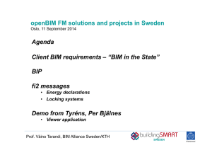 openBIM FM solutions and projects in Sweden