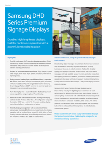 Samsung DHD Series Premium Signage Displays