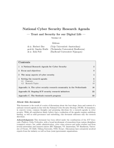 National Cyber Security Research Agenda