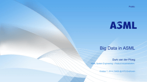Big Data in ASML - System architecture study group