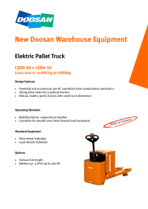 New Doosan Warehouse Equipment