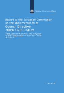 Report to the European Commission on the