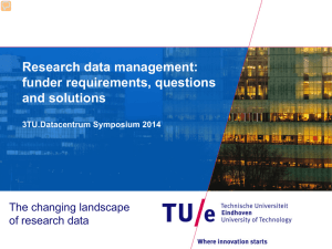 Research data management: funder requirements, questions and