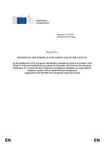EUROPEAN COMMISSION Brussels, 12.8.2014 COM(2014) 515
