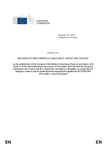 Proposal for a Decision of the European Parliament and of the
