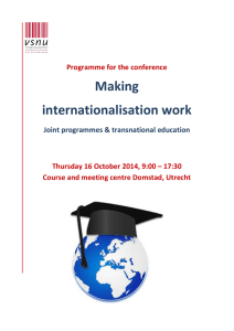 Conference Making internationalisation work: Joint degrees