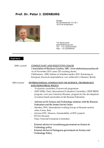 Prof. Dr. Peter J. IDENBURG - Associatie van Business Coaches