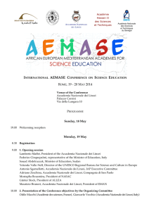 Programme of the Conference - Accademia Nazionale dei Lincei