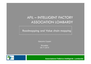 Roadmapping and value chain mapping, Lombardy Cluster on