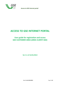 ACCESS TO GSE INTERNET PORTAL