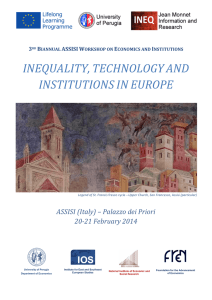 INEQUALITY, TECHNOLOGY AND INSTITUTIONS IN EUROPE