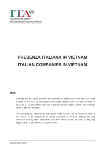 Presenza Italiana in Vietnam - Mar 2014
