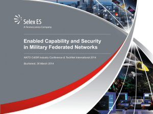 Enabled Capability and Security in Military Federated Networks