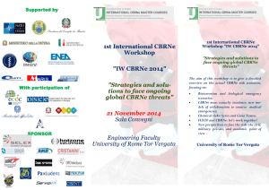 1st International CBRNe Workshop "IW CBRNe 2014