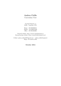 Andrea Cirillo Curriculum Vitæ