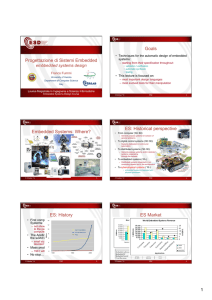 Progettazione di Sistemi Embedded Goals Embedded Systems
