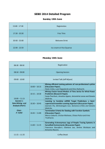 SEBD 2014 Detailed Program