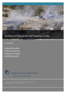 Geothermal Education and Training in Italy