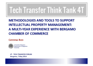 4T -‐ TECH TRANSFER FORUM Bergamo, 7 May 2014