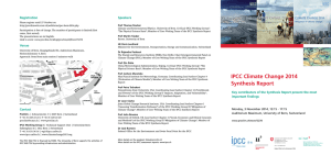 event flyer - Climate Change 2013: The Physical Science Basis