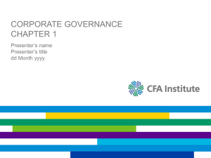 Chapter 1 Corporate Governance