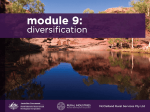 Module 9: Diversification and Income Earning Opportunities