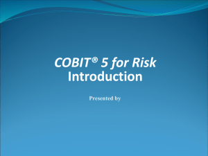 Introduction to COBIT 5 for Risk