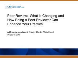 GAQC Peer Review Web Event - Oct. 7, 2010 - PowerPoint