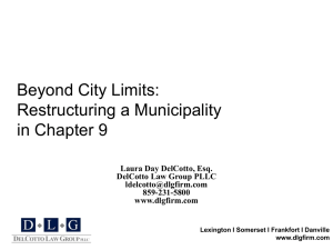 Restructuring a Municipality in Chapter 9