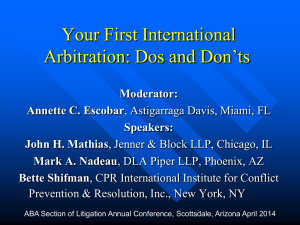 Arbitration v. Litigation - American Bar Association