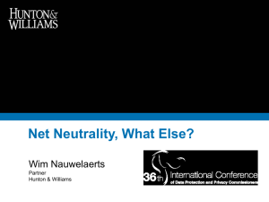 Net Neutrality, What Else? - International Conference Of Data