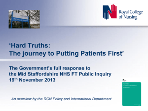 The Government`s full response to the Mid Staffordshire NHS FT