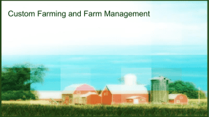 Custom Farming and Farm Management