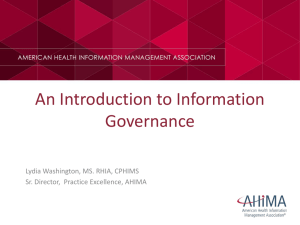 An Introduction to Information Governance