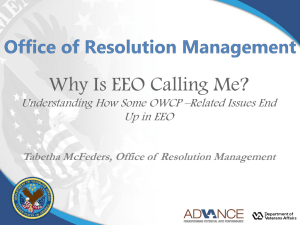 Why is EEO Calling Me? - 17th Annual Federal Workers
