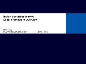 Indian Securities Market: Legal Framework Overview