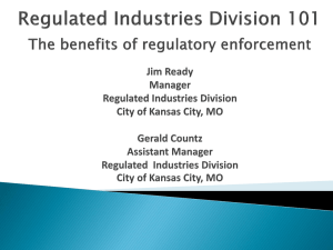 Regulated Industries Divison – KCMO