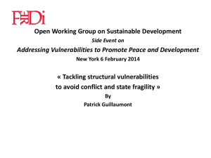 Tackling structural vulnerabilities to avoid conflict and state