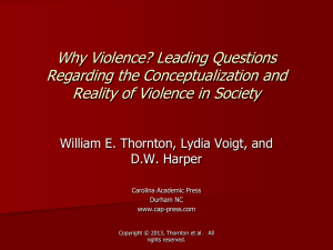 Why Violence? - Carolina Academic Press