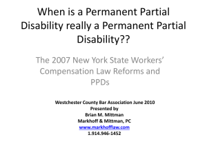 Partial Disability - Markhoff & Mittman, PC