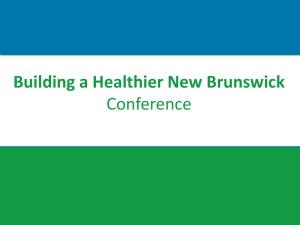 Building a Healthier New Brunswick