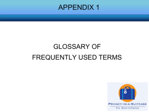 Glossary of commonly used terms - International Association of